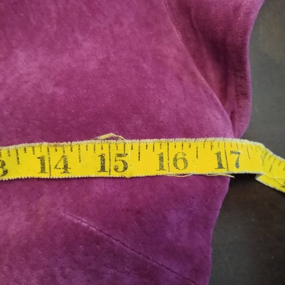 Pink Washable Genuine Suede, Cap Sleeve Top, Arden B, Vintage (mid 90s) Size XS - Picture 6 of 16